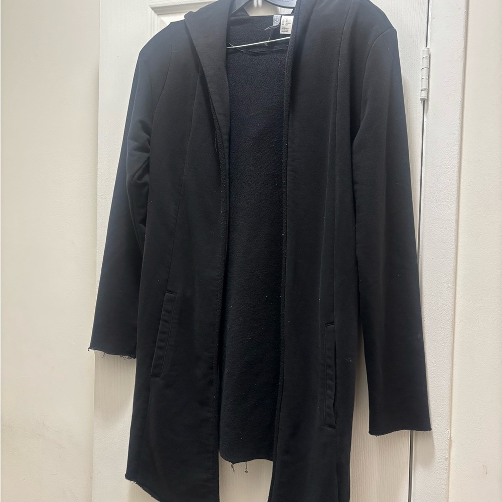 Black Women's cardigan with hood